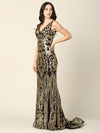 Long Formal Fitted Sleeveless Sequins Prom Dress - The Dress Outlet