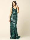 Long Formal Fitted Sleeveless Sequins Prom Dress - The Dress Outlet