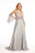 Long Formal Glitter Mesh Prom Dress - The Dress Outlet