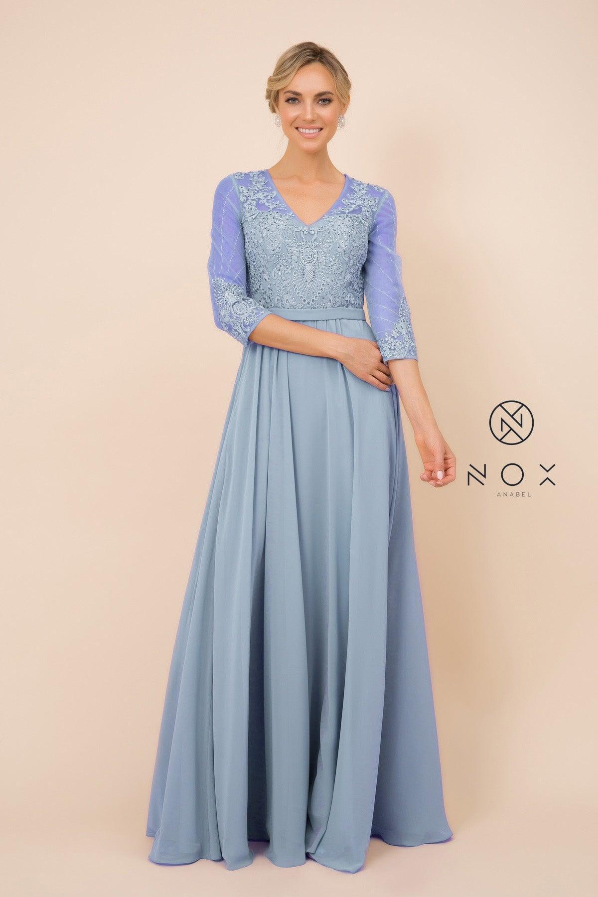 Long Formal Gown Embellished Bodice Dress Sale - The Dress Outlet