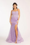 Long Formal Mesh Mermaid Prom Dress - The Dress Outlet