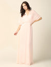 Long Formal Mother of the Bride Draped Chiffon Gown - The Dress Outlet