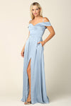 Long Formal Off Shoulder Bridesmaid Dress - The Dress Outlet