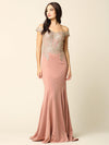 Long Formal Off Shoulder Fitted Mermaid Dress - The Dress Outlet