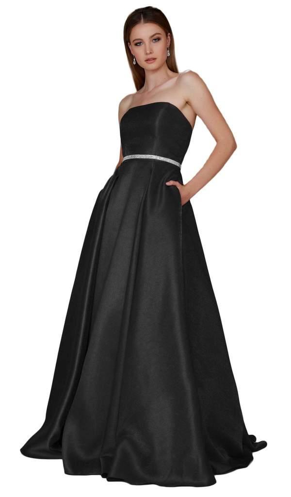 Long Formal Prom Dress Evening Gown with Pockets sal - The Dress Outlet