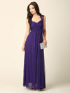 Long Formal Sleeveless Chiffon Bridesmaids Dress - The Dress Outlet