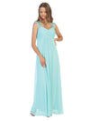 Long Formal Sleeveless Chiffon Bridesmaids Dress - The Dress Outlet