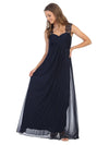 Long Formal Sleeveless Chiffon Bridesmaids Dress - The Dress Outlet