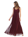 Long Formal Sleeveless Chiffon Bridesmaids Dress - The Dress Outlet