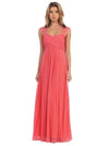 Long Formal Sleeveless Chiffon Bridesmaids Dress - The Dress Outlet