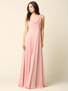 Long Formal Sleeveless Cowl Neck Dress Bridesmaids - The Dress Outlet