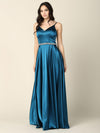 Long Formal Spaghetti Strap Bridesmaids Dress - The Dress Outlet