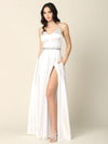 Long Formal Spaghetti Strap Bridesmaids Dress - The Dress Outlet