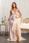 Long Formal Spaghetti Strap Evening Prom Dress - The Dress Outlet