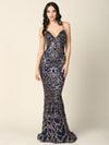 Long Formal Spaghetti Strap Fitted Prom Dress - The Dress Outlet