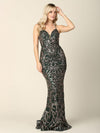 Long Formal Spaghetti Strap Fitted Prom Dress - The Dress Outlet