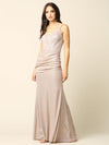 Long Formal Spaghetti Strap Glitter Prom Dress - The Dress Outlet