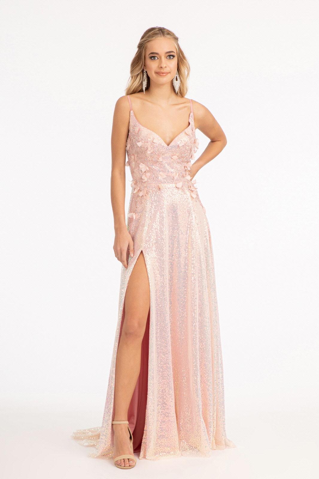 Long Formal Spaghetti Strap Prom Dress - The Dress Outlet