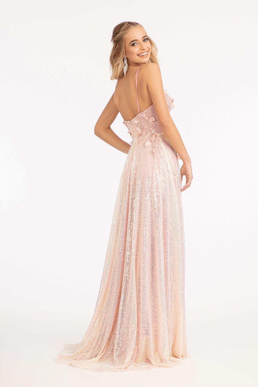 Long Formal Spaghetti Strap Prom Dress - The Dress Outlet