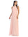 Long Halter Bridesmaid Pleated Dress - The Dress Outlet