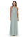 Long Halter Bridesmaid Pleated Dress - The Dress Outlet