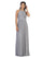 Long Halter Bridesmaid Pleated Dress - The Dress Outlet