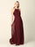 Long Halter Bridesmaid Pleated Dress - The Dress Outlet