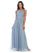 Long Halter Bridesmaid Pleated Dress - The Dress Outlet