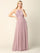 Long Halter Bridesmaid Pleated Dress - The Dress Outlet