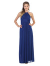 Long Halter Tie Back Bridesmaid Dress - The Dress Outlet