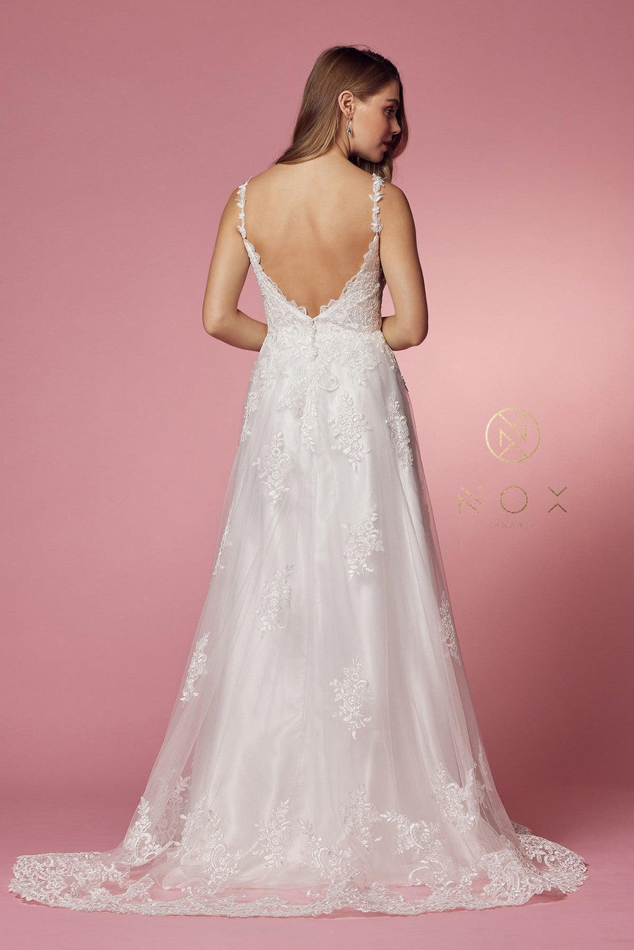 Long Lace Wedding Dress - The Dress Outlet