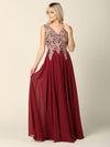 Long Mother of the Bride Chiffon Formal Dress - The Dress Outlet