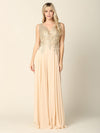 Long Mother of the Bride Chiffon Formal Dress - The Dress Outlet