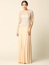 Long Mother of the Bride Formal Embroidered Dress - The Dress Outlet