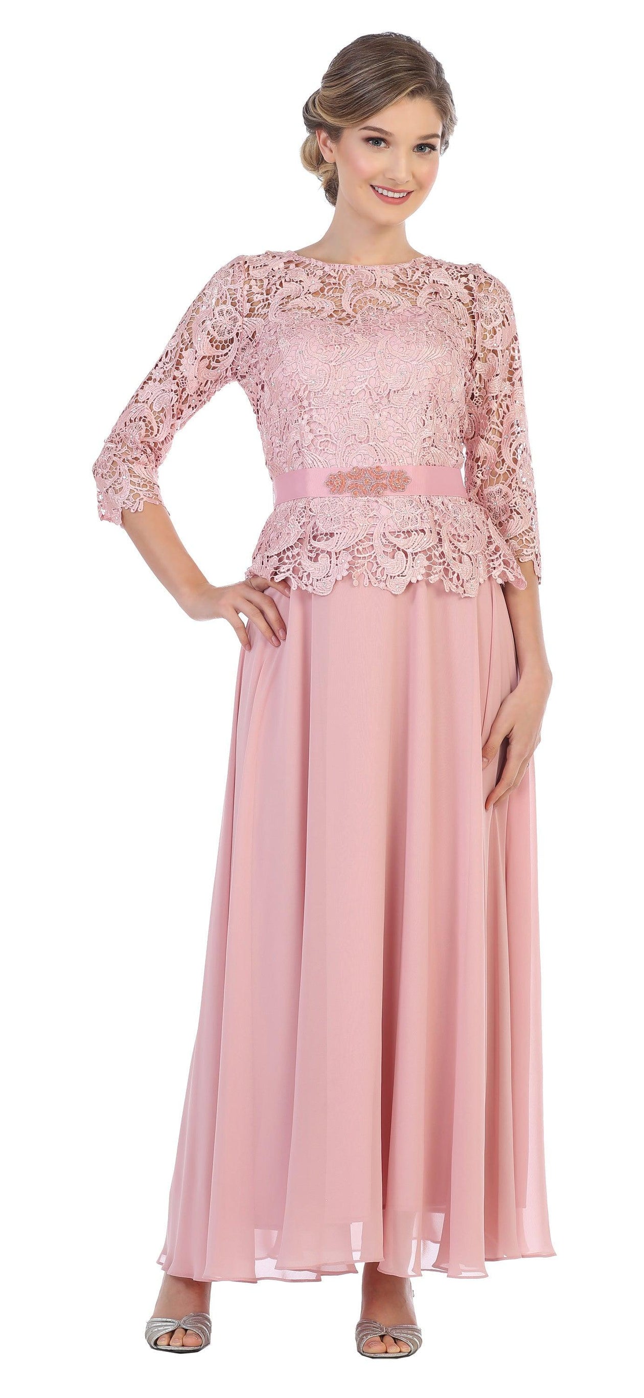 Pink Mother of The Bride Dress Lace Wedding Party Evening Dress E142 -  China Evening Dress and Formal Dress price