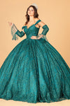 Long Off Shoulder Ball Gown Quinceanera Dress - The Dress Outlet