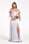 Long Off Shoulder Formal Bridesmaid Dress - The Dress Outlet