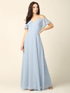 Long Off Shoulder Formal Bridesmaids Dress - The Dress Outlet