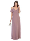 Long Off Shoulder Formal Bridesmaids Dress - The Dress Outlet