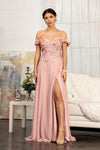 Long Off Shoulder Formal Chiffon Prom Gown Sale - The Dress Outlet