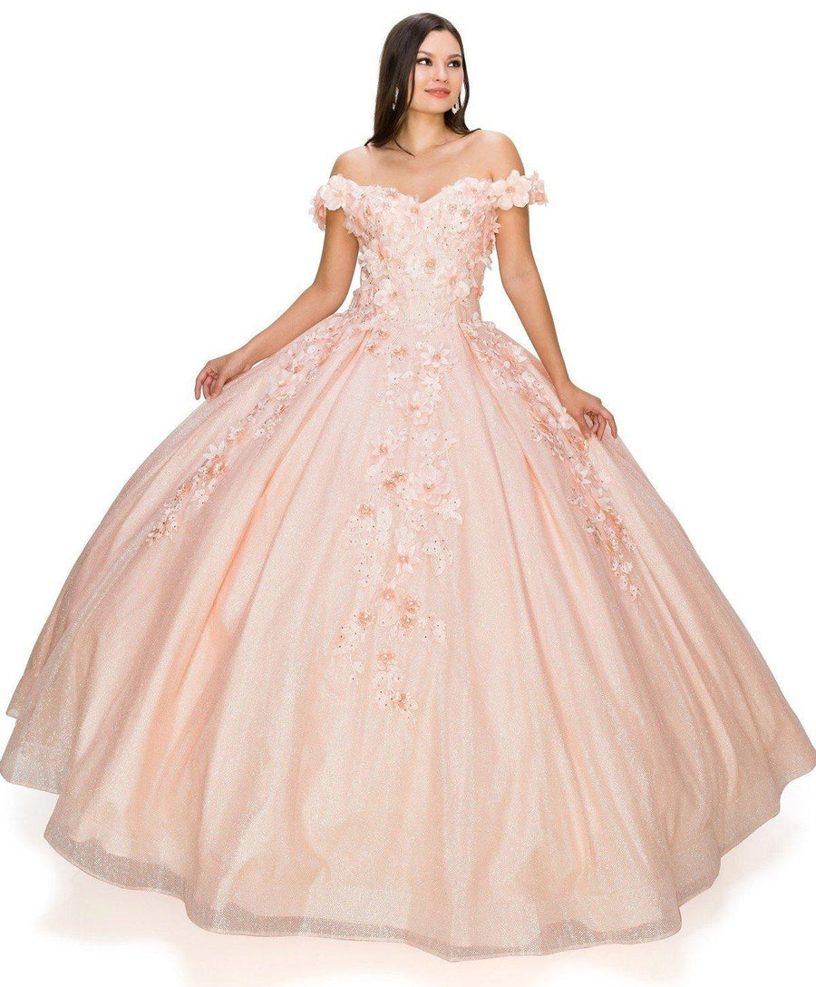 Long Off Shoulder Quinceanera Dress - The Dress Outlet