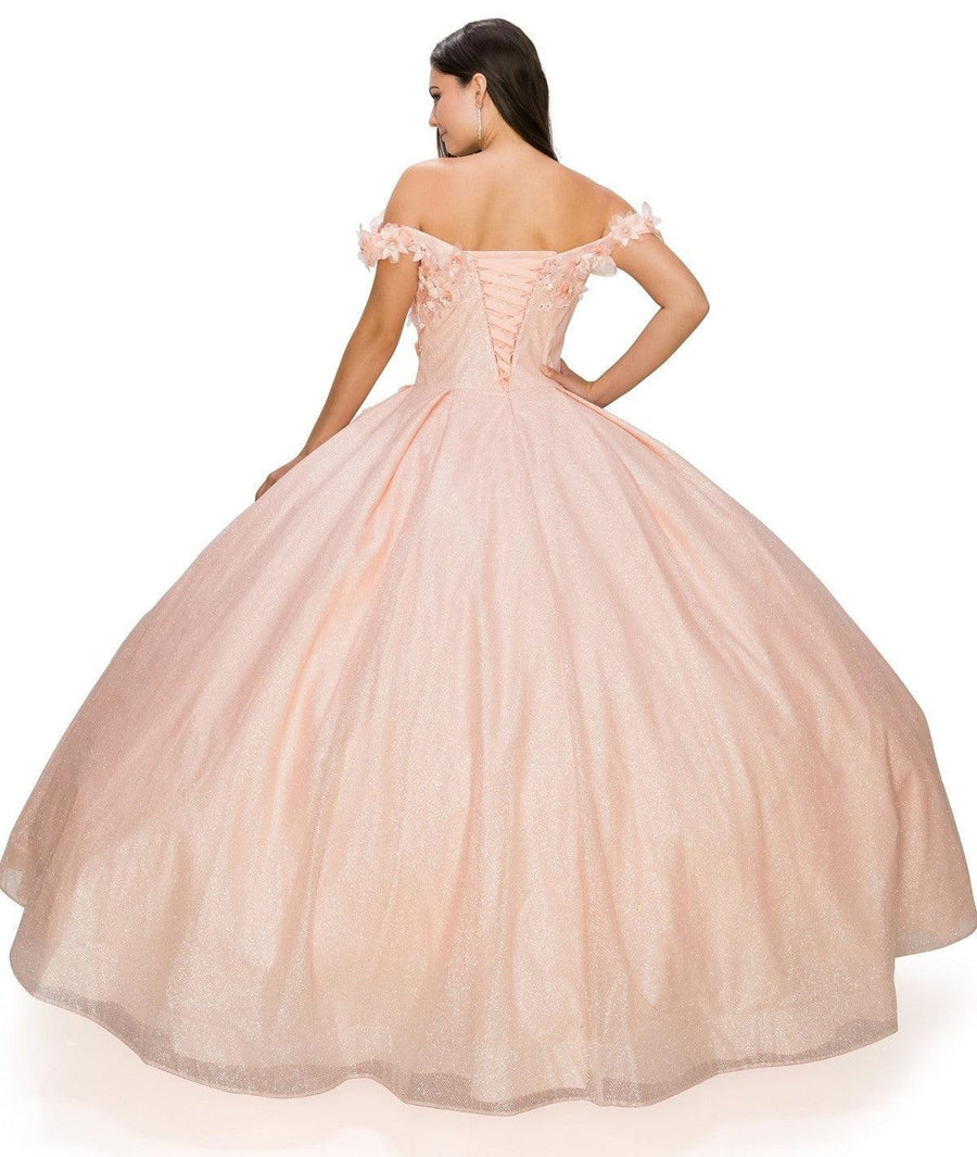 Long Off Shoulder Quinceanera Dress - The Dress Outlet