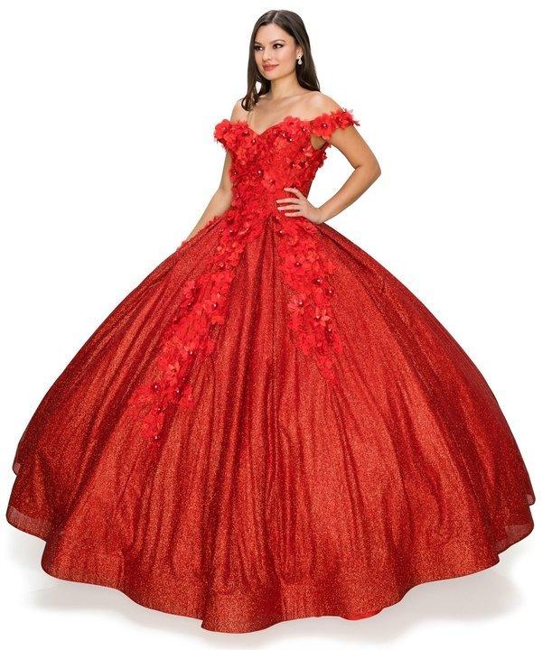 Long Off Shoulder Quinceanera Dress - The Dress Outlet