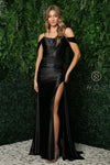 Long Off Shoulder Sexy Prom Formal Dress E1043 - The Dress Outlet