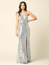 Long One Shoulder Formal Fitted Prom Dress - The Dress Outlet