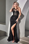 Long One Shoulder Sexy Prom Dress - The Dress Outlet