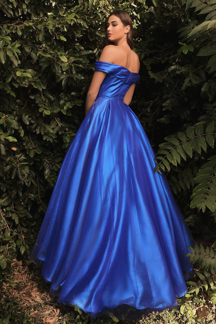 Long Prom A Line Off Shoulder Dress Royal