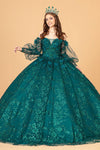 Long Quinceanera Dress Ball Gown - The Dress Outlet