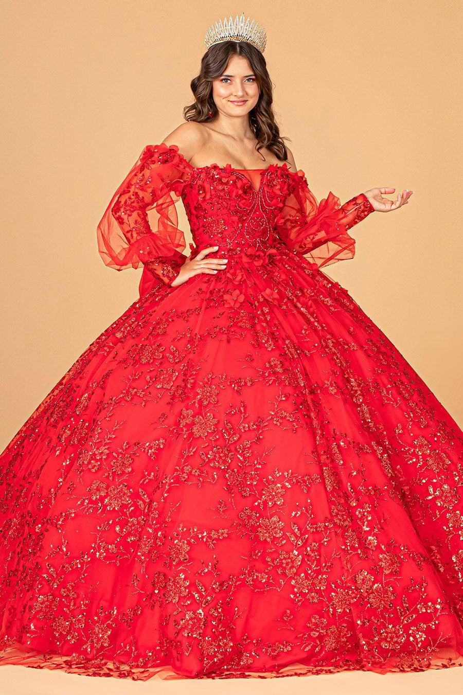 Long Quinceanera Dress Ball Gown - The Dress Outlet