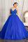 Long Quinceanera Dress Spaghetti Strap Ball Gown - The Dress Outlet